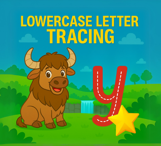 Lowercase Letter y Tracing