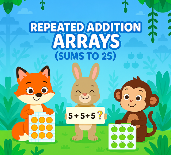 Repeated Addition Arrays (Sums to 25)