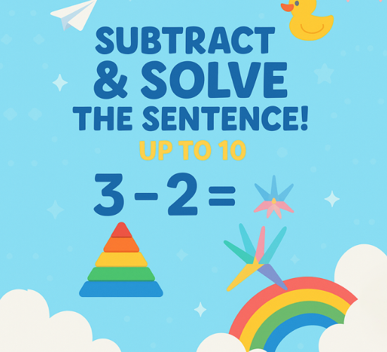 Subtract & Solve the Sentence! Up to 10