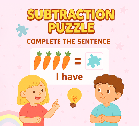 Subtraction Puzzle: Complete the Sentence