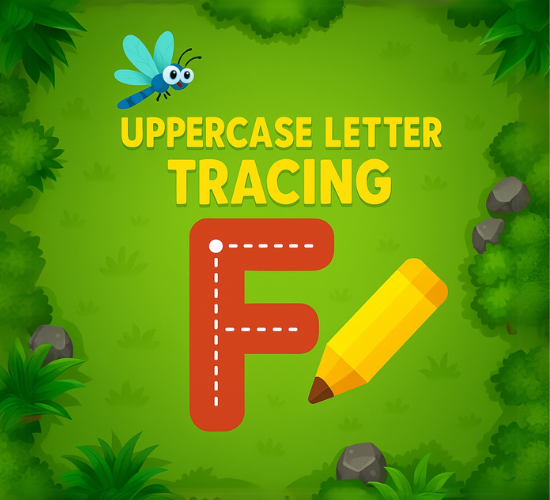 Uppercase Letter F Tracing