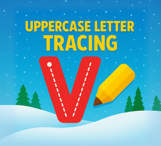 Uppercase Letter V Tracing