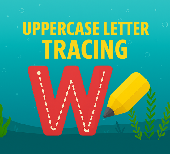 Uppercase Letter W Tracing