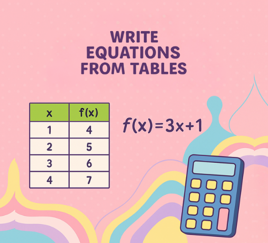 Write Equations from Tables