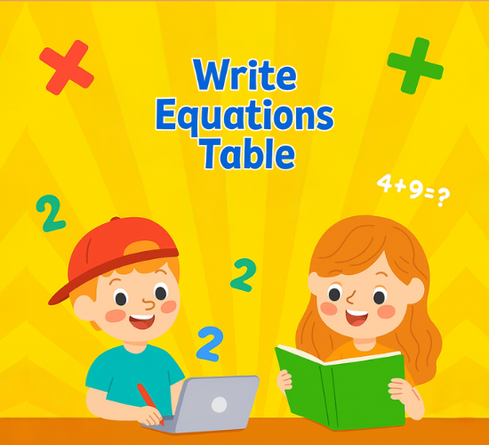 Write Equations Table