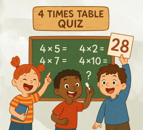 4 Times Table Quiz
