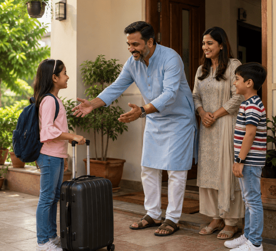 Riya Reached Uncle's Home