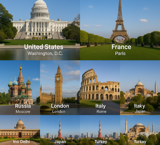 Match Countries and Capitals Quiz