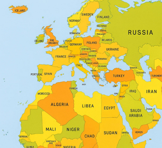 Popular Europe vs South America Countries Quiz