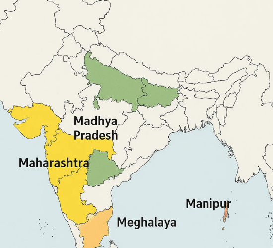 India States Start with Letter M Quiz