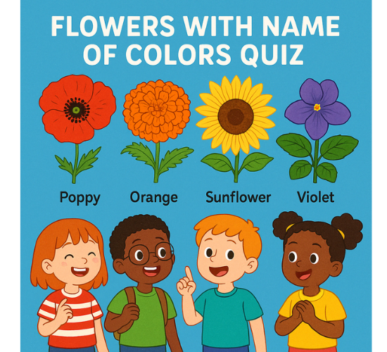 Flowers with name of colors Quiz