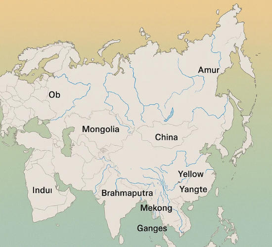 Mighty Asian Rivers and Their Sources Quiz