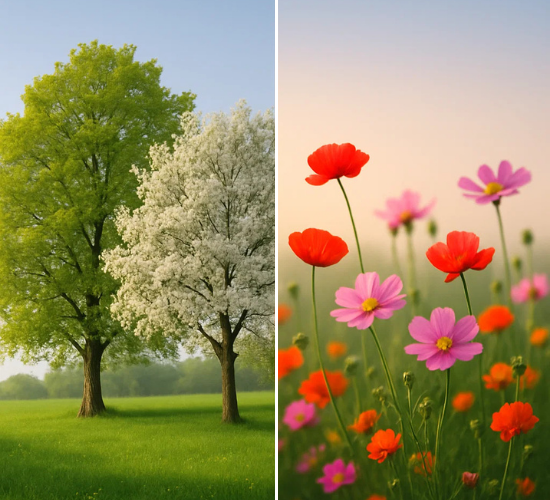 Trees vs Flowers Quiz