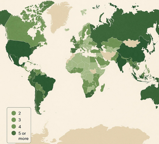 Identify Countries with Natural Wonders
