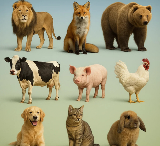 Wild, Farm, and Pet Animals Quiz