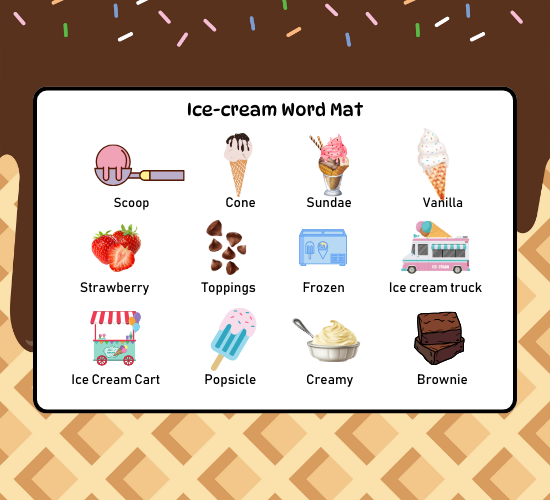 Icecream Word Mat