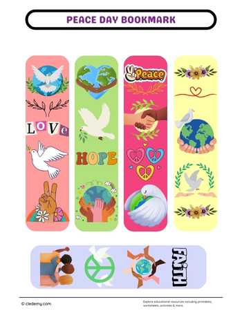 Peace Day Bookmark