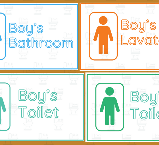 Boys' Toilets Display Signs