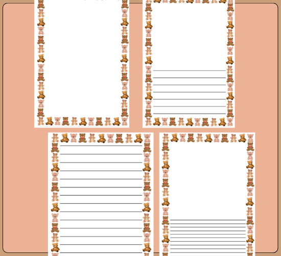 Teddy Bear Page Borders