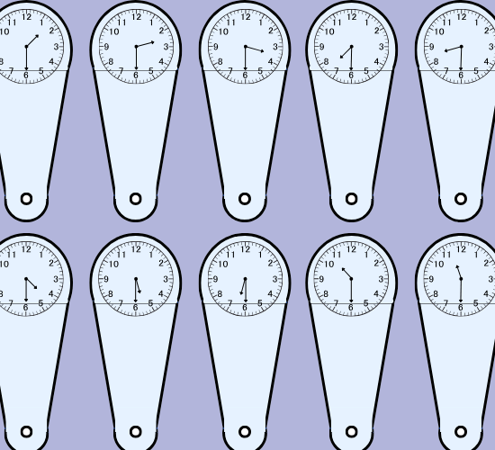 Analogue Time Fans (Half Past)