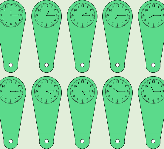 Analogue Time Fans (Quarter Past)