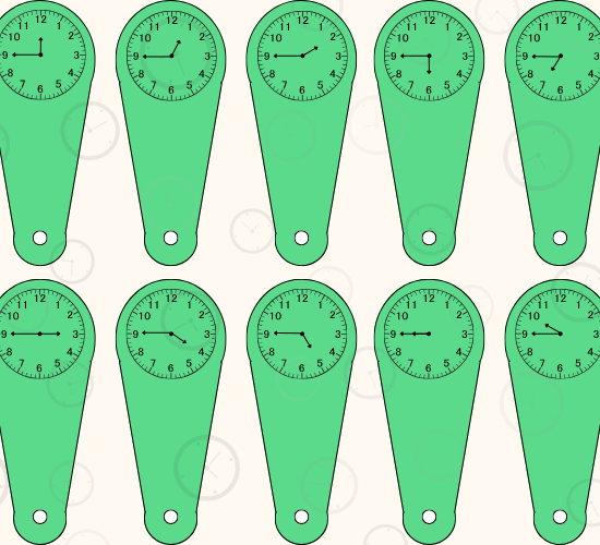 Analogue Time Fans (Quarter To)