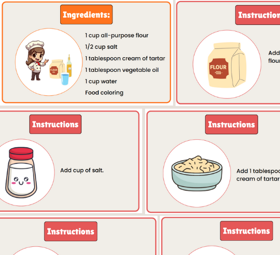 Microwave Modelling Dough Recipe Posters