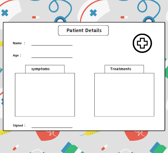 Doctor's Surgery Patient Details Template