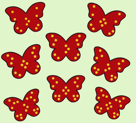 Butterfly Cut-Outs with Spots (11-20)
