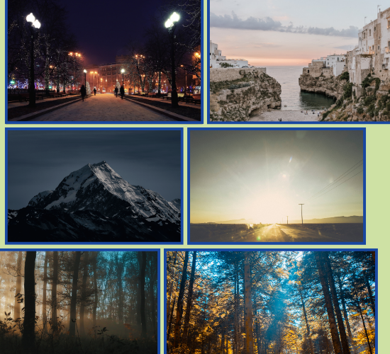 Light and Dark Display Photos