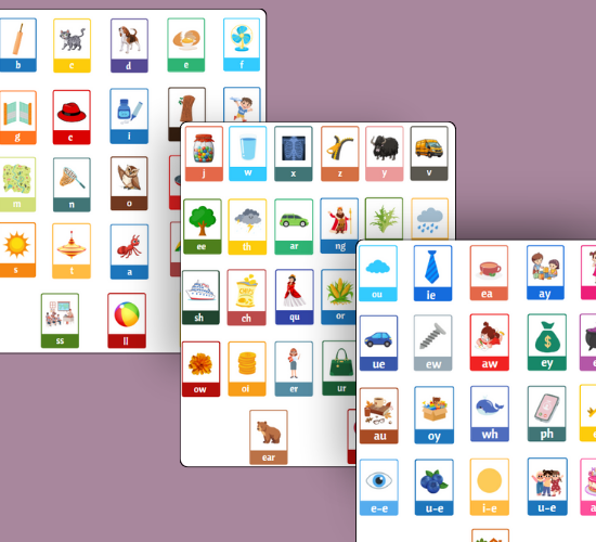 Phase 2, 3 and 5 Phonemes Sound Mat