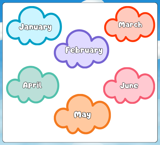 Months of the Year on Cloud