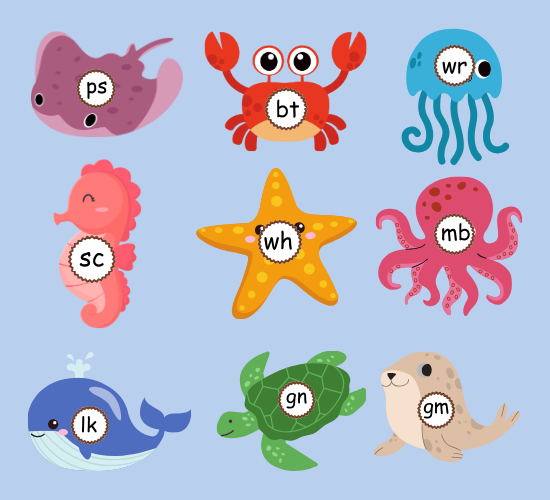 Silent Letters on Sea Creatures