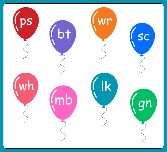 Silent Letters on Balloons