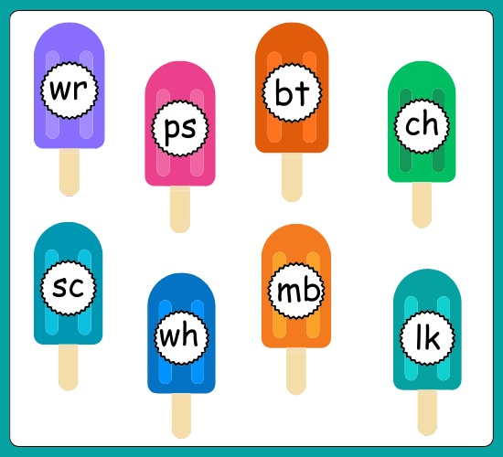 Silent Letters on Ice Lolly