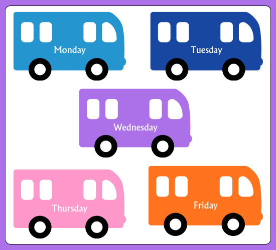 Days of The Week on Bus