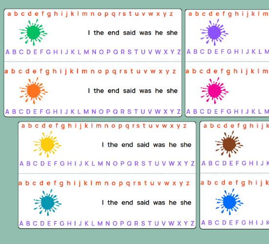 Colors Alphabet Strips
