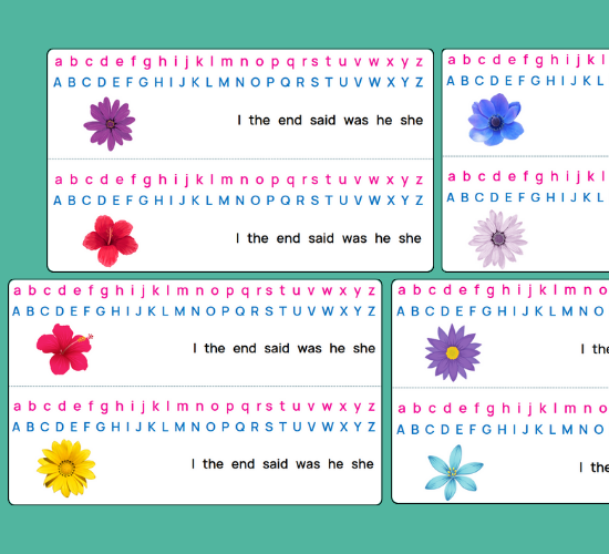 Flower Alphabet Strips