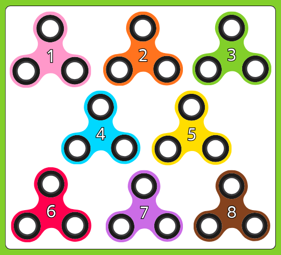 Numbers 0-100 on Spinner