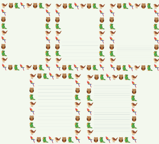 Birds Page Border