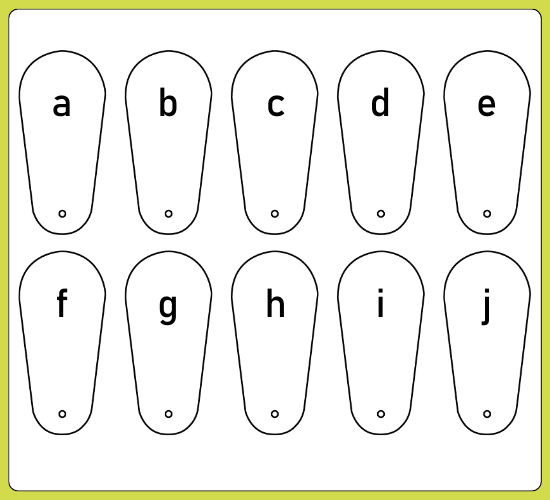 A-Z Letter Fans (Lowercase)
