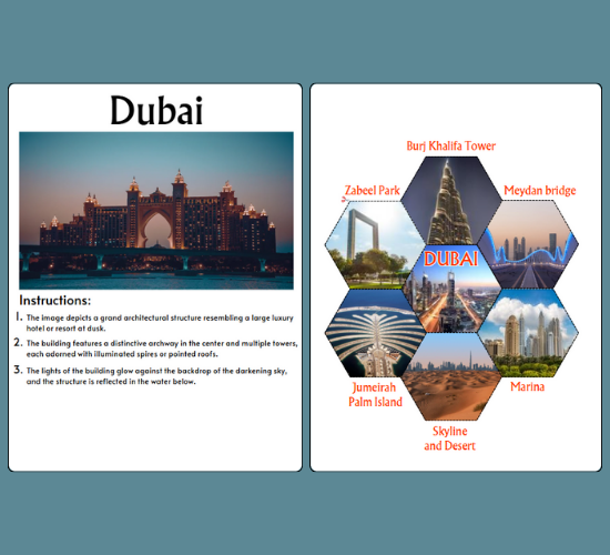 Dubai Hexagon Writing