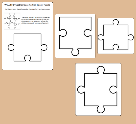 We All Fit Together Class Portrait Jigsaw Puzzle
