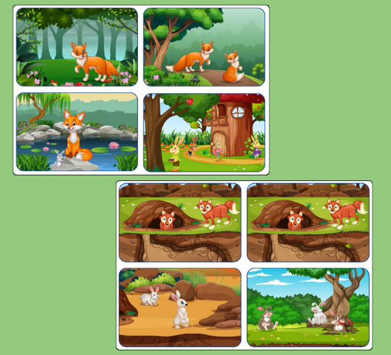 The Clever Little Fox Story Sequencing Cards