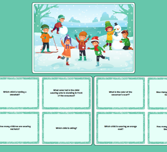 Winter Scene and Question Cards