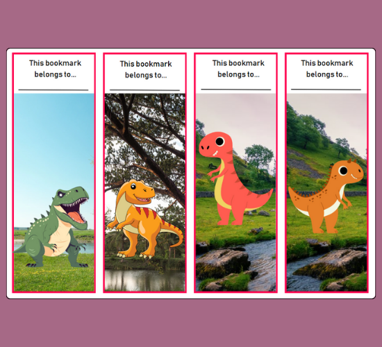 Dinosaur Bookmarks
