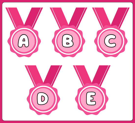 A-Z Alphabet on Medal