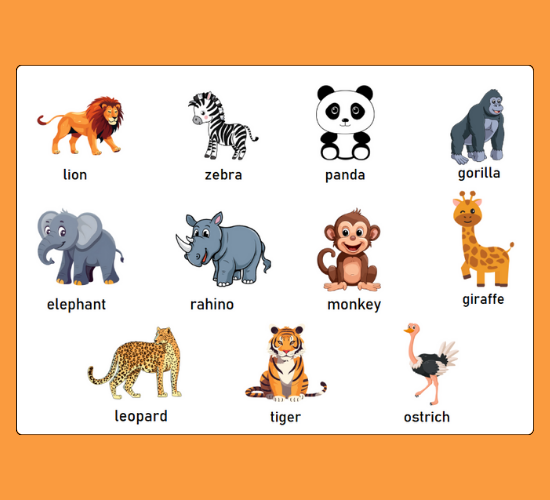 Zoo Word Mat