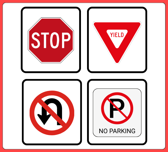 Traffic Role Play Signs