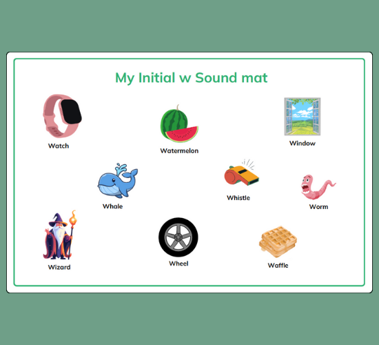 Initial w Sound Mat